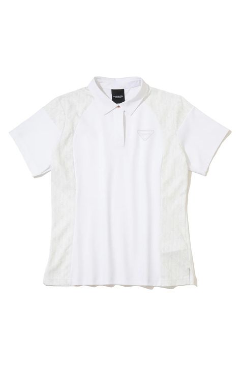 【26SS】【CODE COLLECTION】【レディース】 DCPL / 接触冷感 異素材切り替え ポロシャツ (ホワイト)