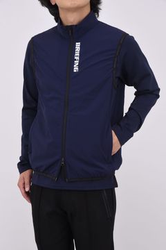 MEN'S WIND VEST / 4WAYストレッチ ジップアップベスト (ネイビー)