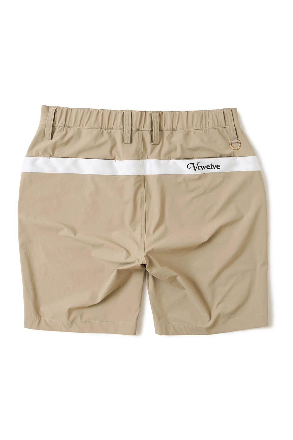 【26SS】 OZ SHORTS / ストレッチナイロン バックロゴライン ショートパンツ (ベージュ)