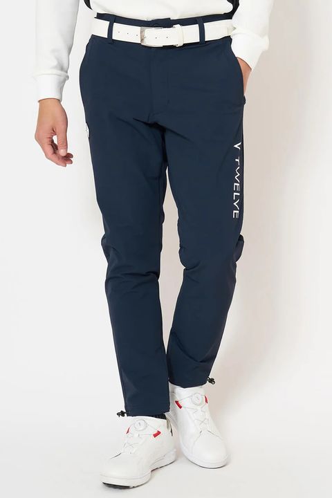 【26AW】 WB PANTS / サイドロゴ ウエストゴム ロングパンツ (ネイビー)