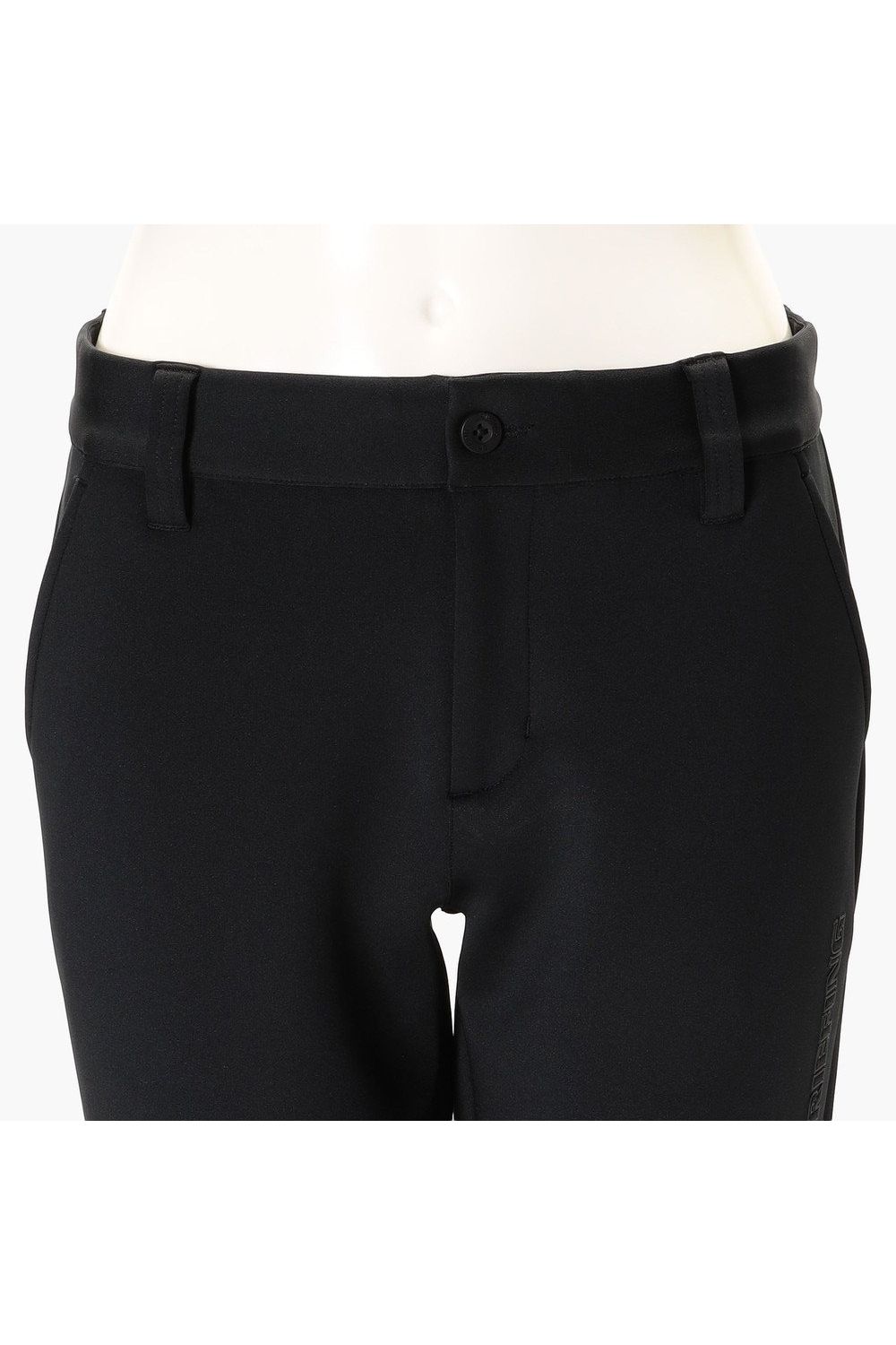 【26AW】【レディース】 WOMEN’S STITCHED 3D LOGO SLIM PANTS / ストレッチジャージ 3Dステッチロゴ スリムロングパンツ (ブラック)