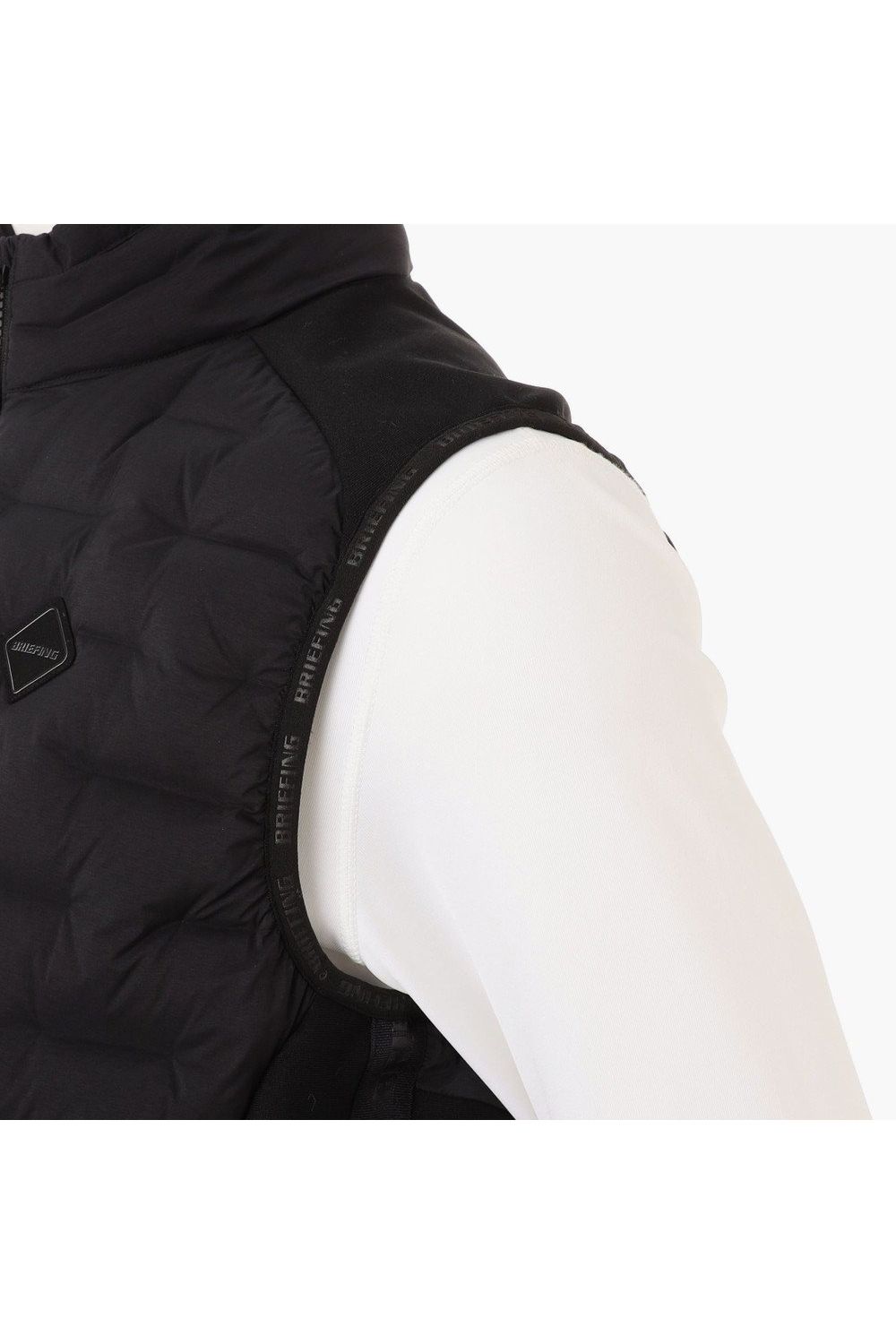 【25AW】 MEN'S HYBRID DOWN VEST / ストレッチタフタ ダイヤモンドロゴ ハイブリッドダウンベスト (ブラック)
