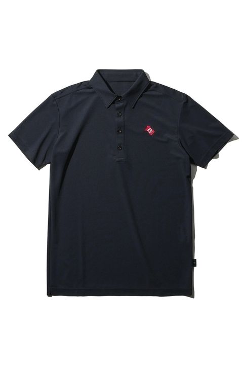 【26SS】 MICRO KANOKO COOL POLO / マイクロカノコ素材 バックロゴプリント ポロシャツ (ブラック)
