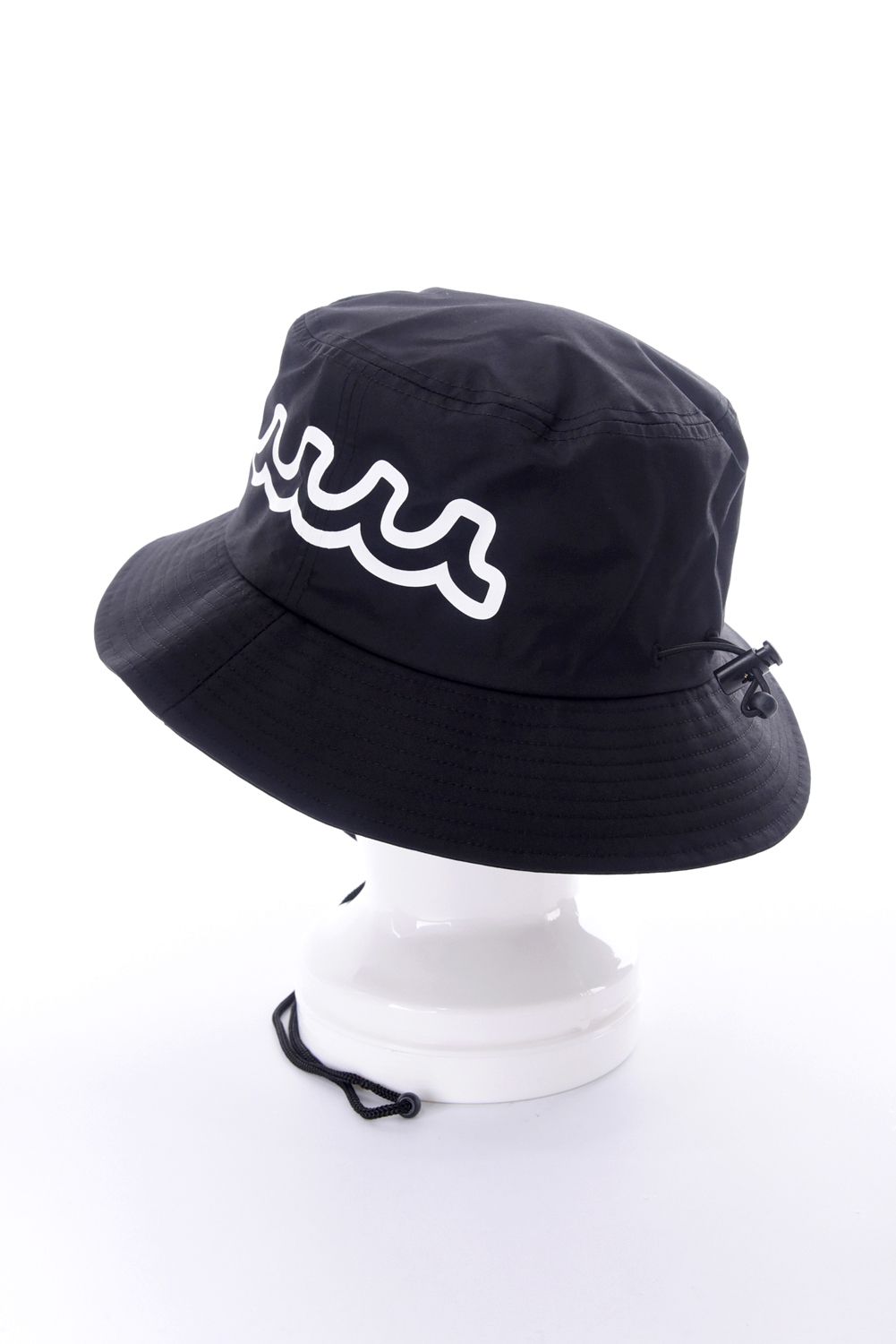 REIN BUCKET HAT / 防水 ロゴ バケットハット (ブラック)