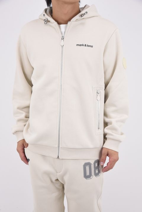 【2025AW】 HOODIE / 裏フリース スウェット素材 ジップアップフーディー (オフホワイト)