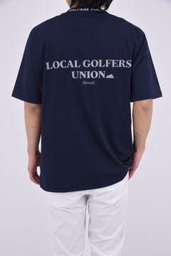 【26SS】 Alohea Mockneck SS（LOCAL GOLFERS UNION） / ショートスリーブ モックネックTシャツ (ネイビー)