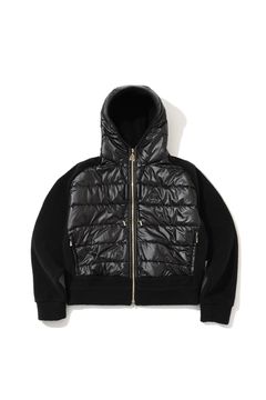 【26AW】【レディース】 ELYSIA HYBRID PADDING JACKET / トライバルハートバックロゴ パディングアウター (ブラック)
