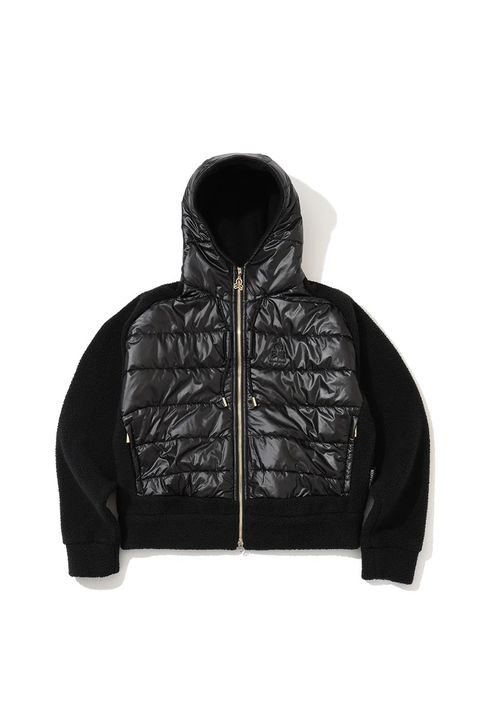 【26AW】【レディース】 ELYSIA HYBRID PADDING JACKET / トライバルハートバックロゴ パディングアウター (ブラック)