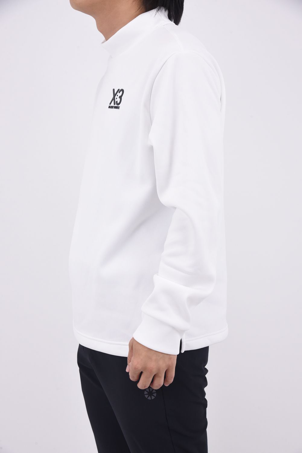 【25AW】 BACK LINE LOGO LONG SLEEVE HIGH NECK / バック ライン ロゴ 長袖 ハイネック (ホワイト)