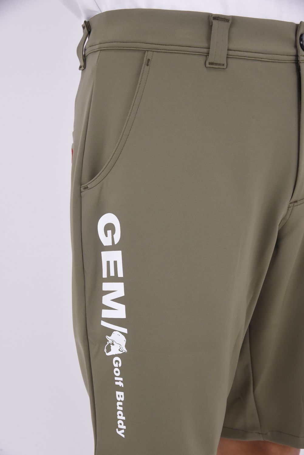 【26SS】 NEOPRENE DOUBLE PANTS / ネオプレーン サイドロゴ ショートパンツ （カーキ）