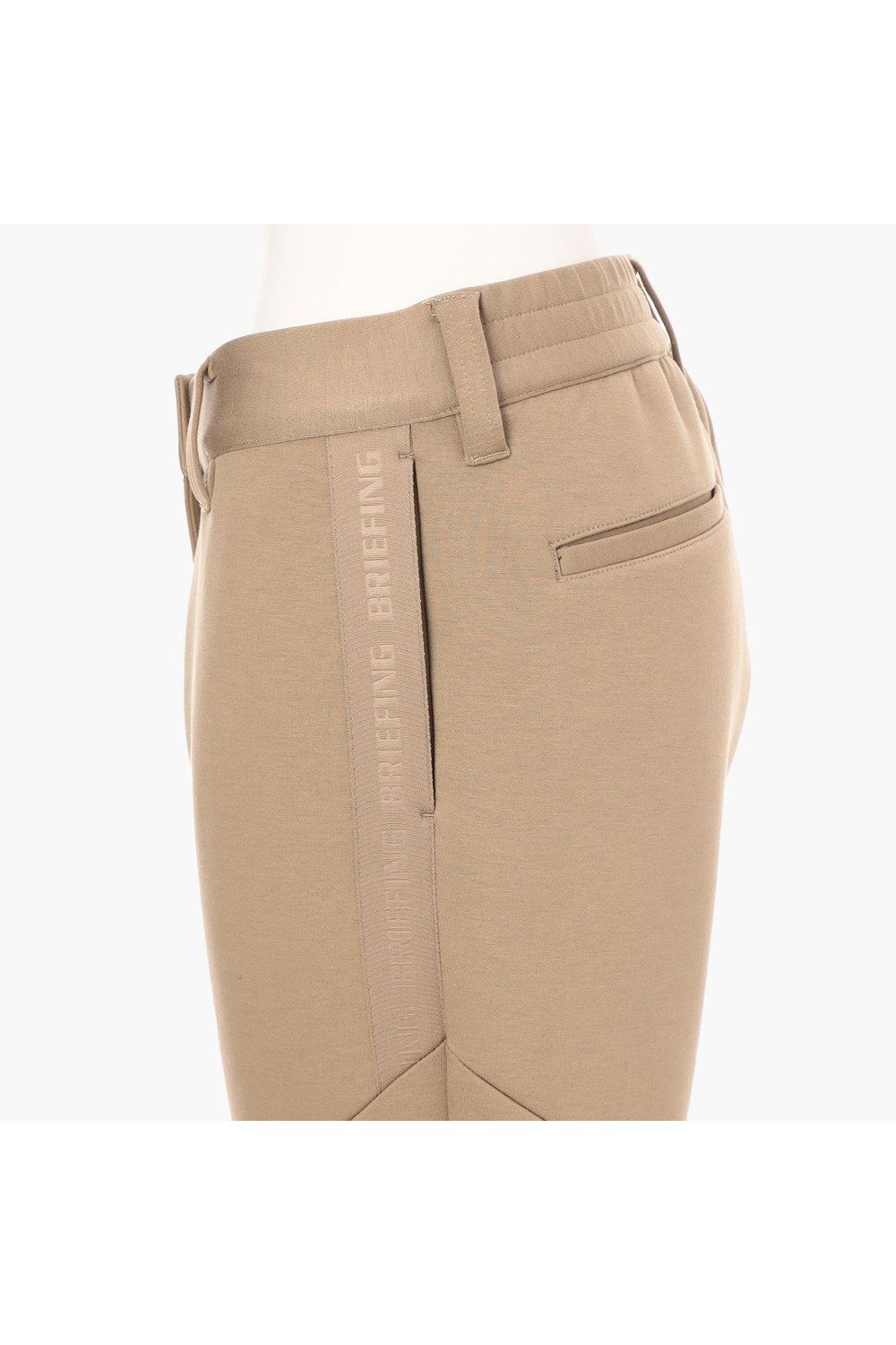 【25AW】【レディース】 WOMEN’S WARM LOGO LINE PANTS / ダンボールニット サイドロゴテープ ロングパンツ (ベージュ)