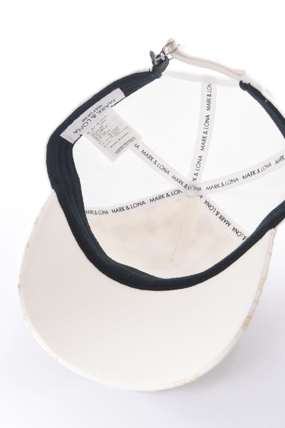 【26SS】 STELA MONOGRAM STITCH MESH CAP / モノグラムステッチ刺繍 ロゴワッペン キャップ (ホワイト)