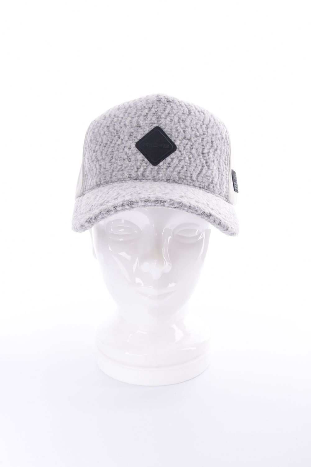 MEN’S WOOL BOA CAP / ウール混 ダイヤモンドロゴ ボアキャップ (ライトグレー)