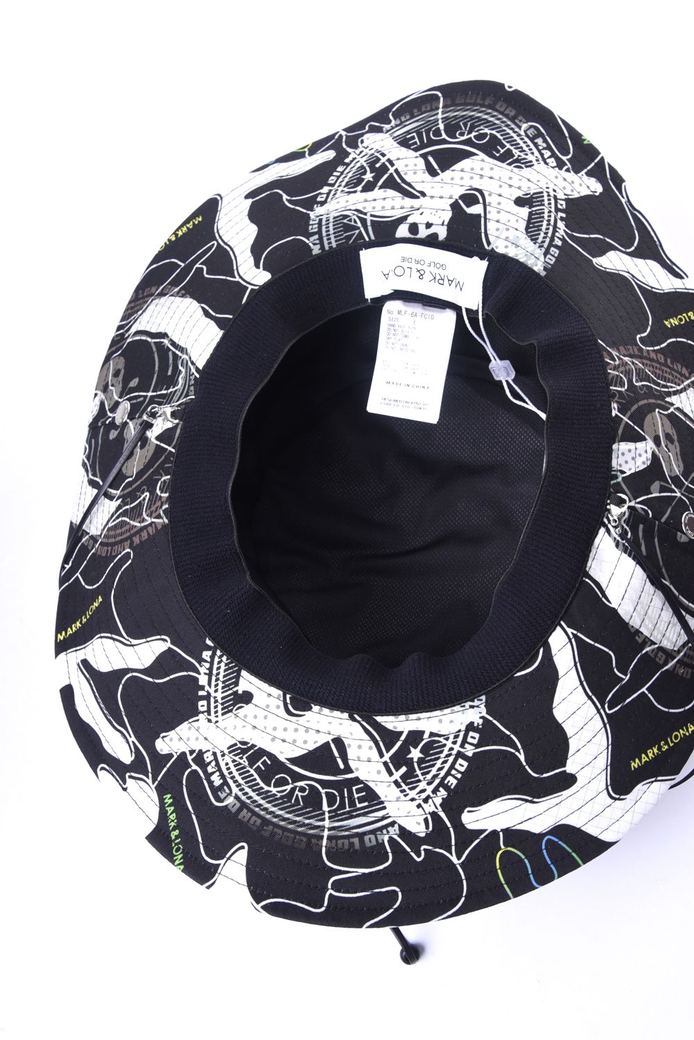 【26SS】 AXON CAMO FIELD HAT / ポリエステルツイル カモフラージュプリント サファリハット (ブラック)