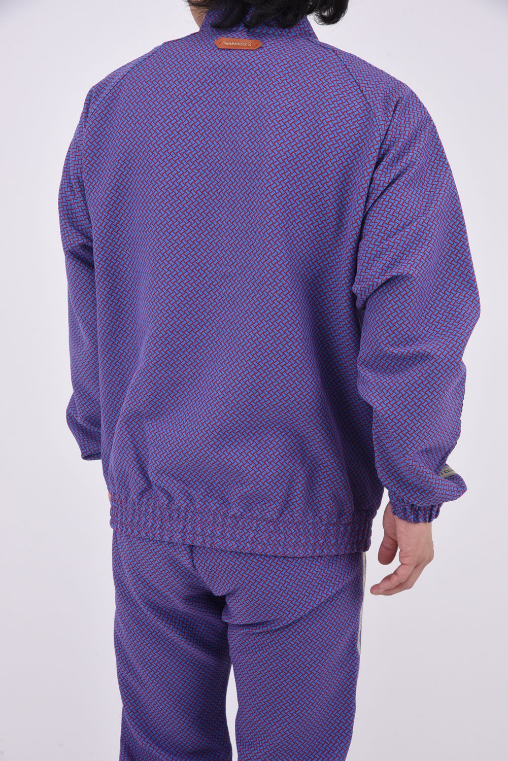 GARDA JERSEY JACKET / イントレチャートパターン ハイストレッチ ジャージーブルゾン (ブルー)