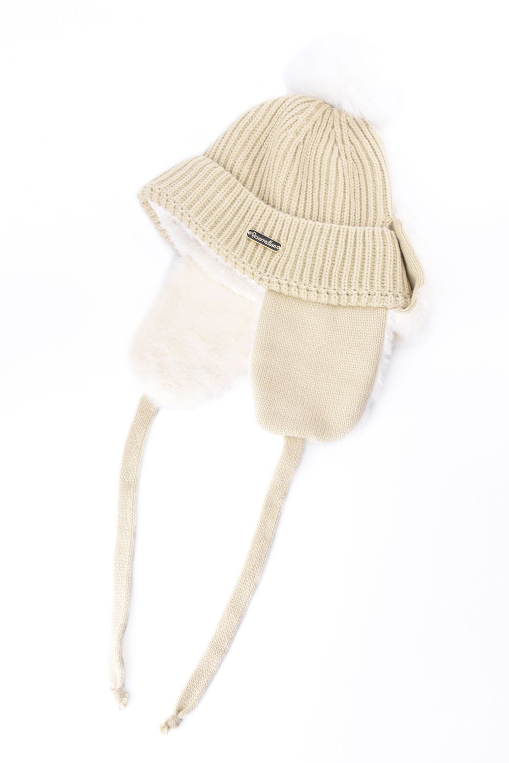 FUR YEAR KNIT CAP / ファーイヤー ニットキャップ (ベージュ)