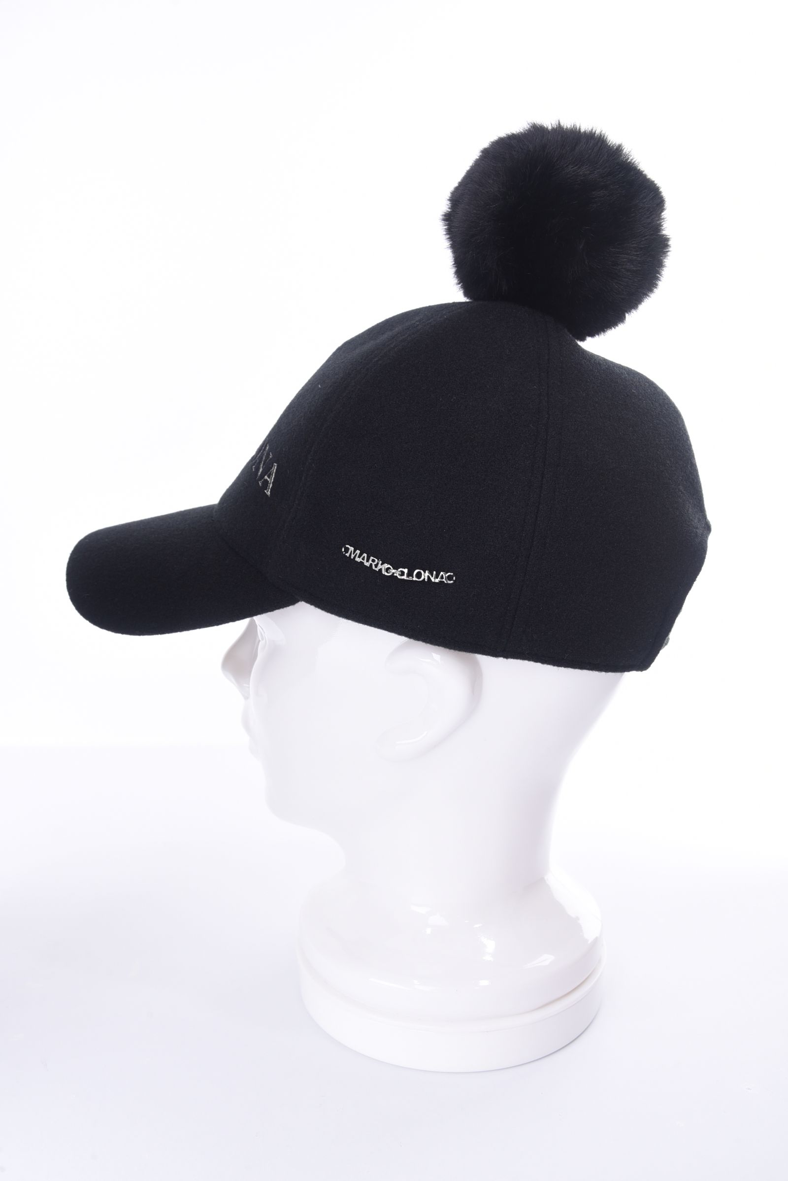 【レディース】ATLANTRIS SPARKLE POM CAP / エコファー梵天 キャップ (ブラック)