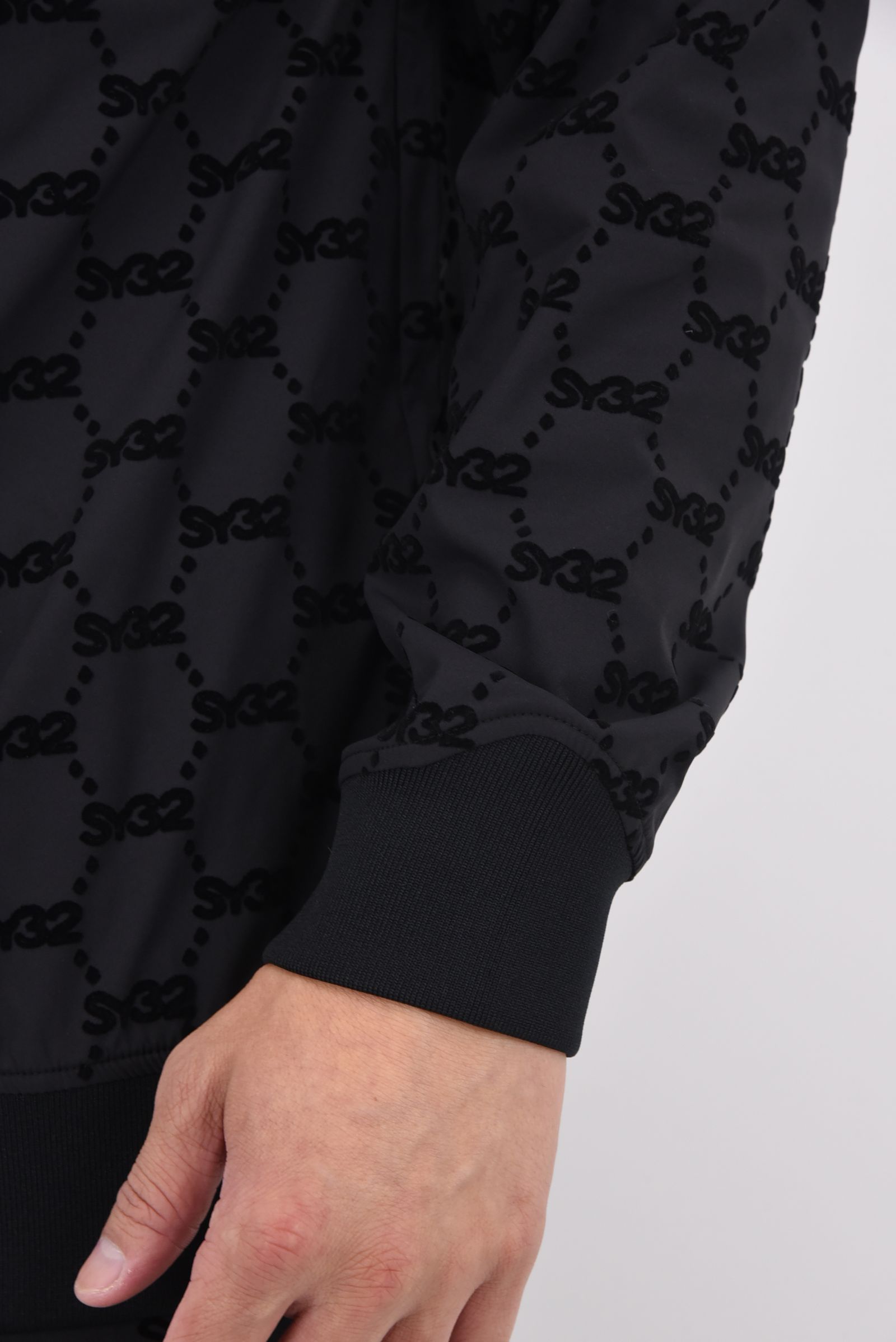 【25AW】 FLOCKY WOVEN PULLOVER / フロッキーウーブン プルオーバー (ブラック)