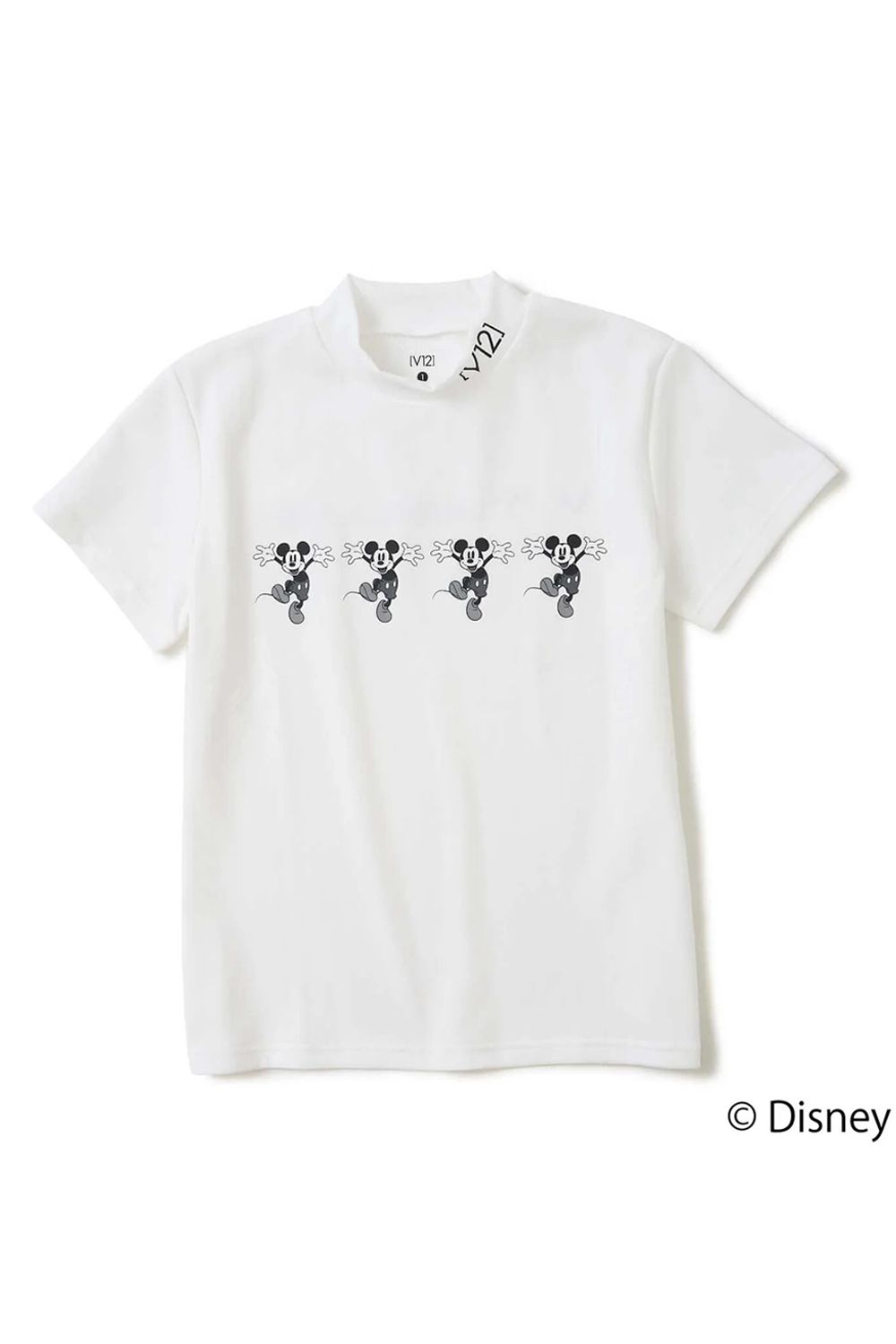【26SS】【レディース】 FUNNY MOCK / ディズニーコレクション モックネックTシャツ (ホワイト)