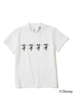 【26SS】【レディース】 FUNNY MOCK / ディズニーコレクション モックネックTシャツ (ホワイト)