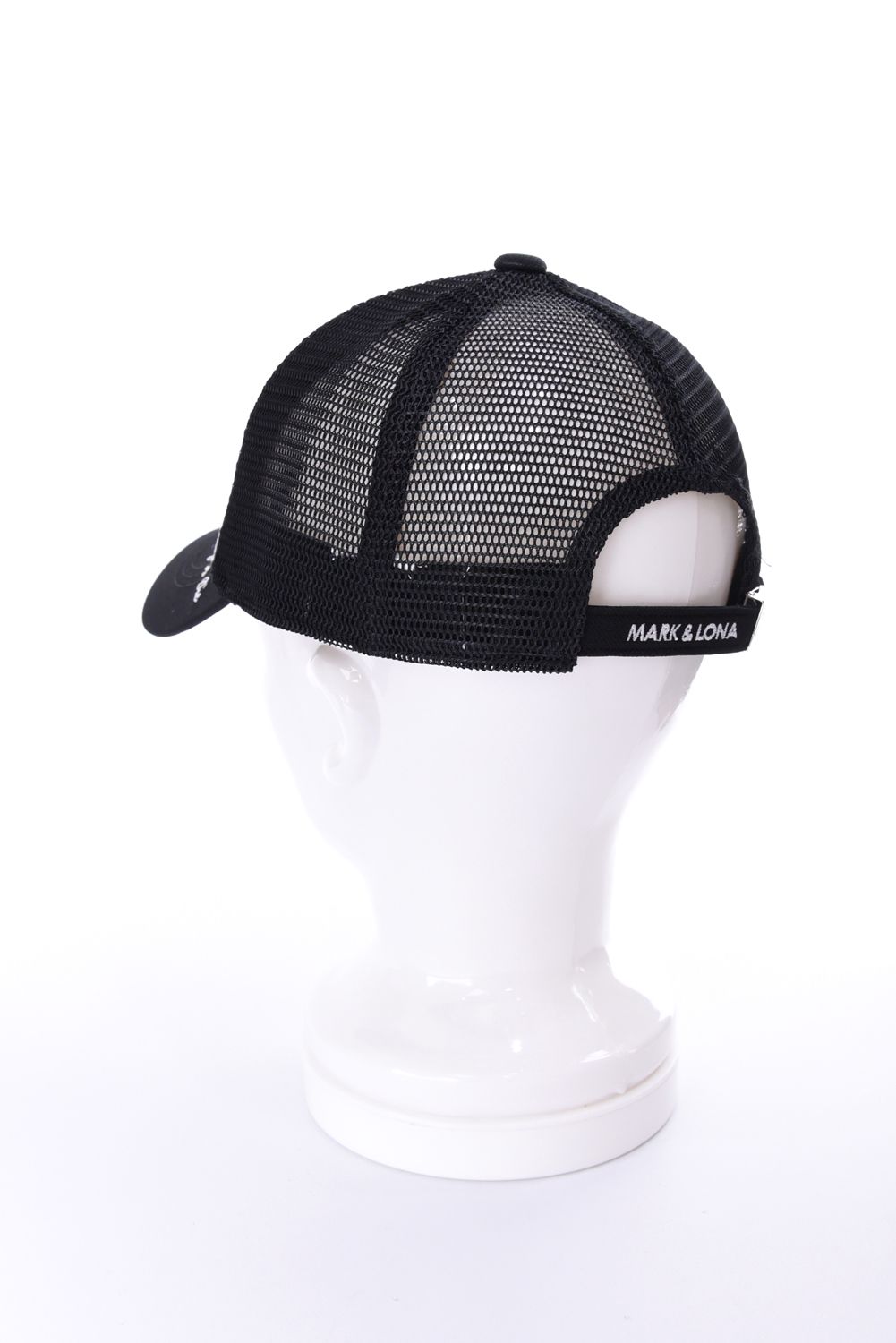 【26AW】 CHROME SKULL MESH CAP / サークルスカルバッジ リネンライク メッシュキャップ (ブラック)