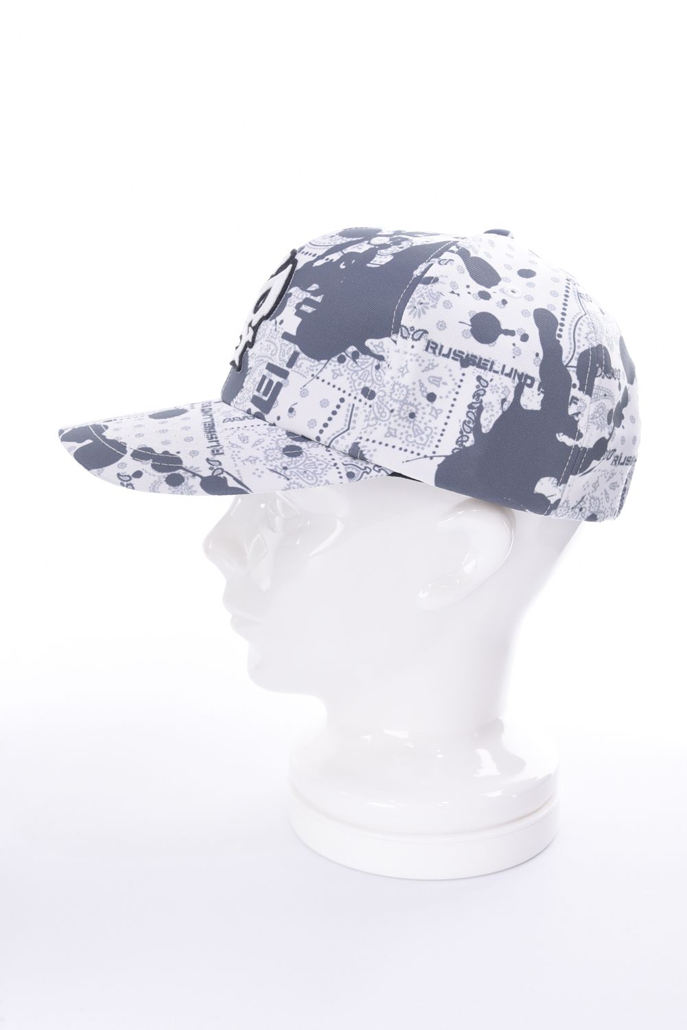 BANDANA CAP / バンダナ柄 ルチャワッペン キャップ (グレー)