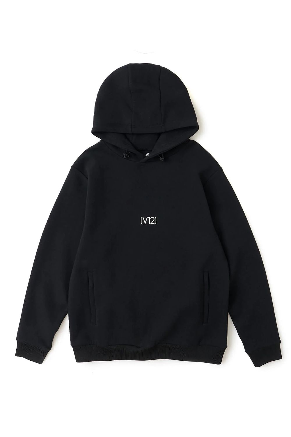 【26AW】 RING LOGO PARKA / ダンボールニット サークルロゴ ジップポケット プルオーバーフーディー (ブラック)