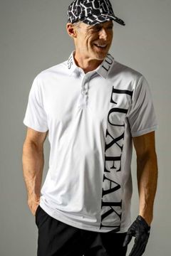 VERTICAL LOGO POLO SHIRTS / バーチカルロゴ 半袖ポロシャツ (ホワイト)