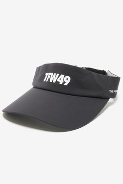 TAFFETA SUN VISOR / ブランドロゴ サンバイザー (チャコール)