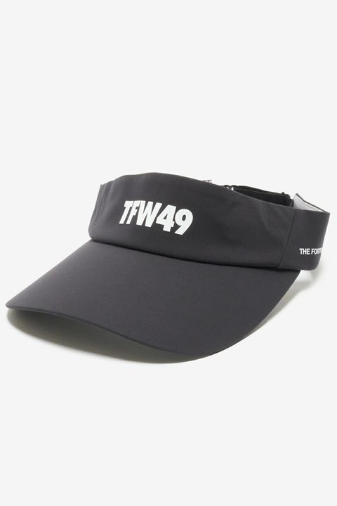 TAFFETA SUN VISOR / ブランドロゴ サンバイザー (チャコール)