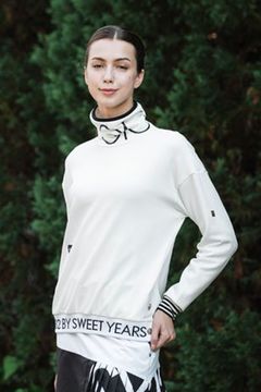 【レディース】 NECK LOGO HIGH NECK SHIRTS / ロゴリブ ロングスリーブ ハイネックシャツ ホワイト*
