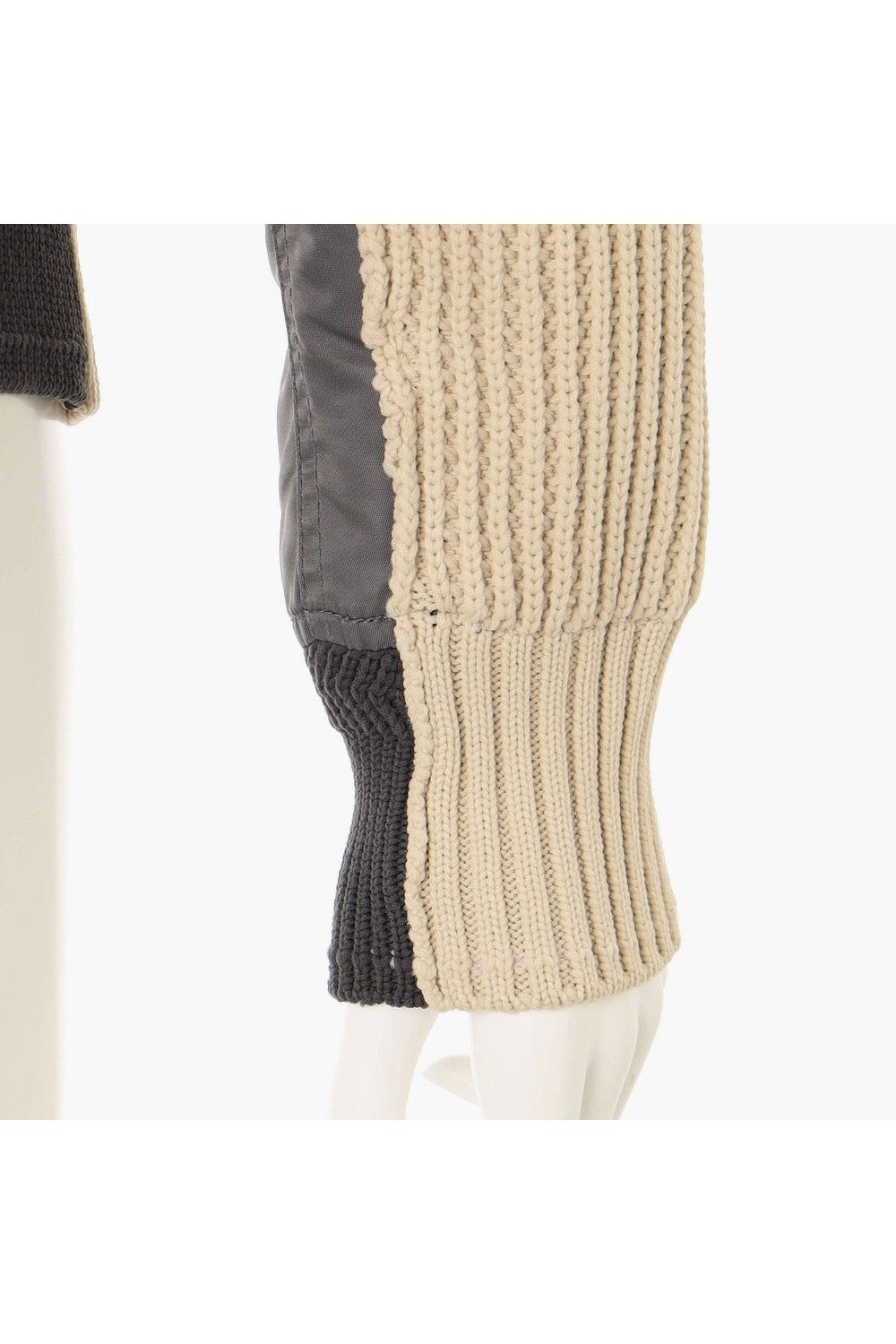 【26AW】【レディース】 WOMEN’S WINDBLOCK DOCKING RIB KNIT JACKET / 畦編みニット&ナイロンツイル ハイブリッドジャケット (ベージュ)