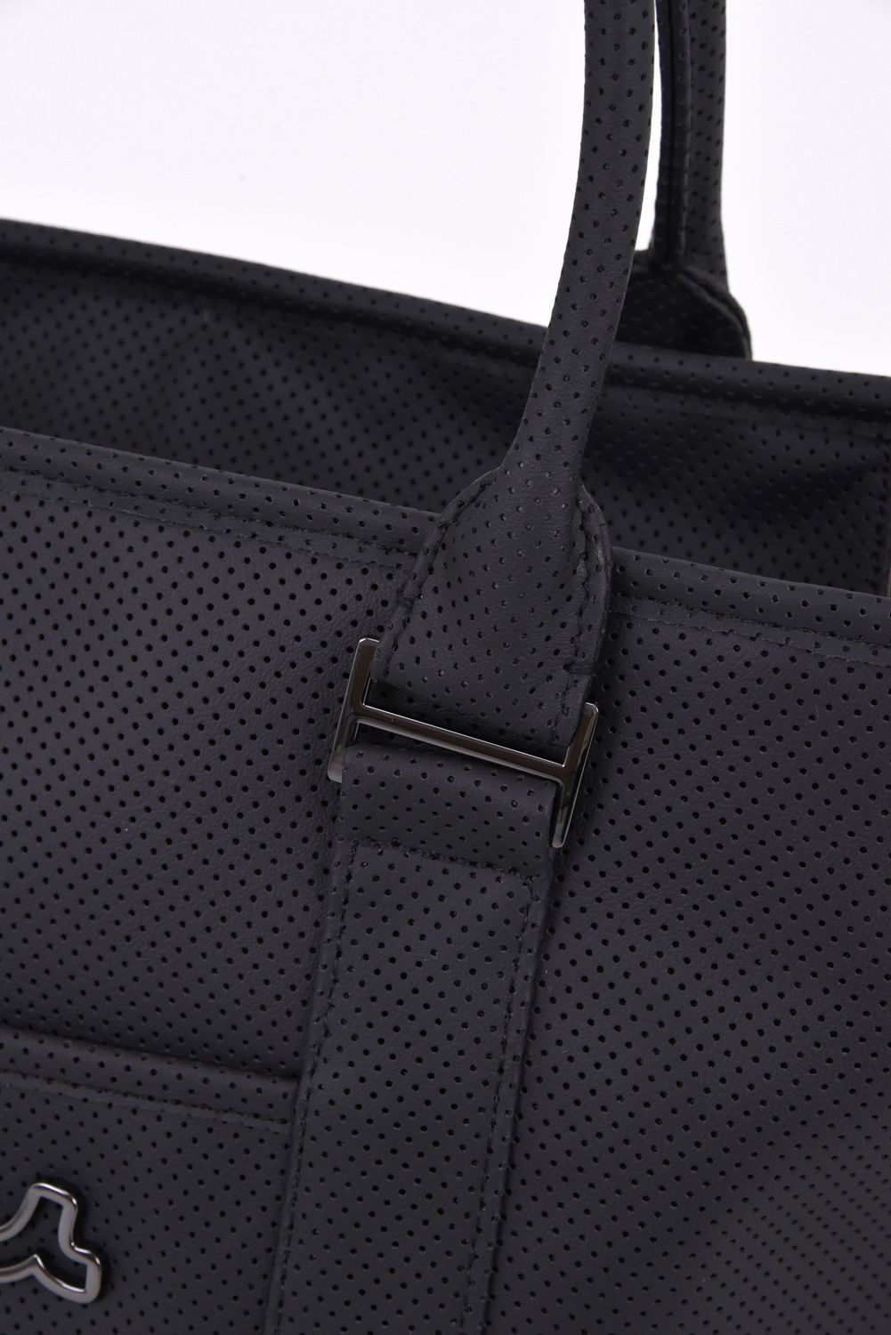 【26AW】 PUNCHING TOTE BAG / パンチングエシカルレザー BIGトートバッグ (ブラック)