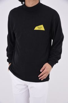 Honu Mockneck L/S (EXCELLENCE) / バックロゴ プリント ロングスリーブ モックネックシャツ (ブラック)
