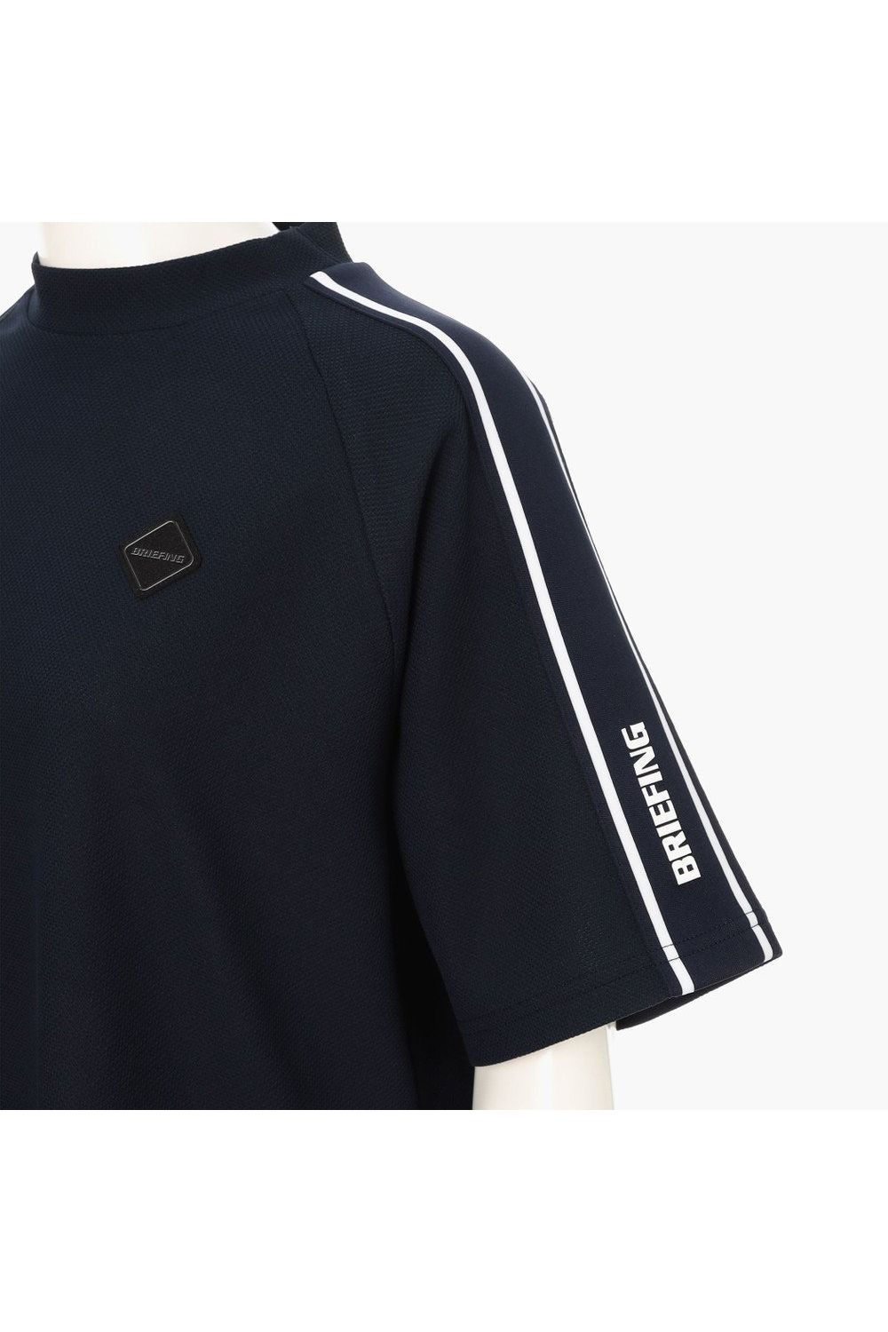 【26SS】【レディース】 WOMEN’S LINE HIGHNECK RF / カノコ生地 ラインロゴテープ リラックスフィット モックネックTシャツ (ネイビー)