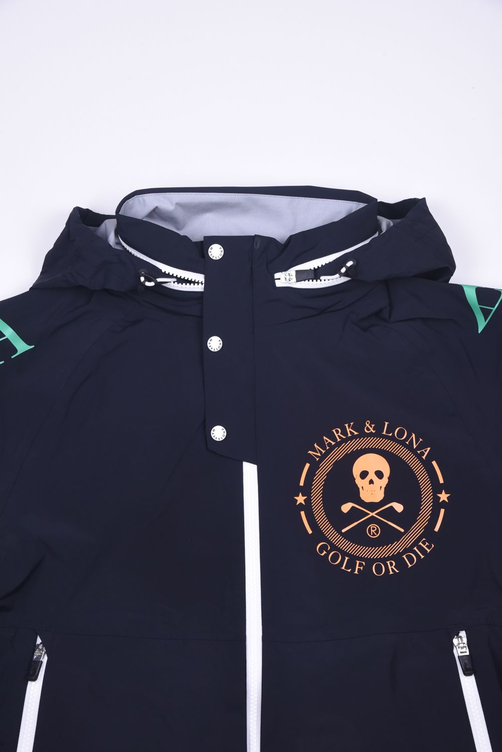 AXIS 3LAYER SYSTEM JACKET / ブランドロゴプリント サークルスカル レインジャケット ブラック - 44(S)