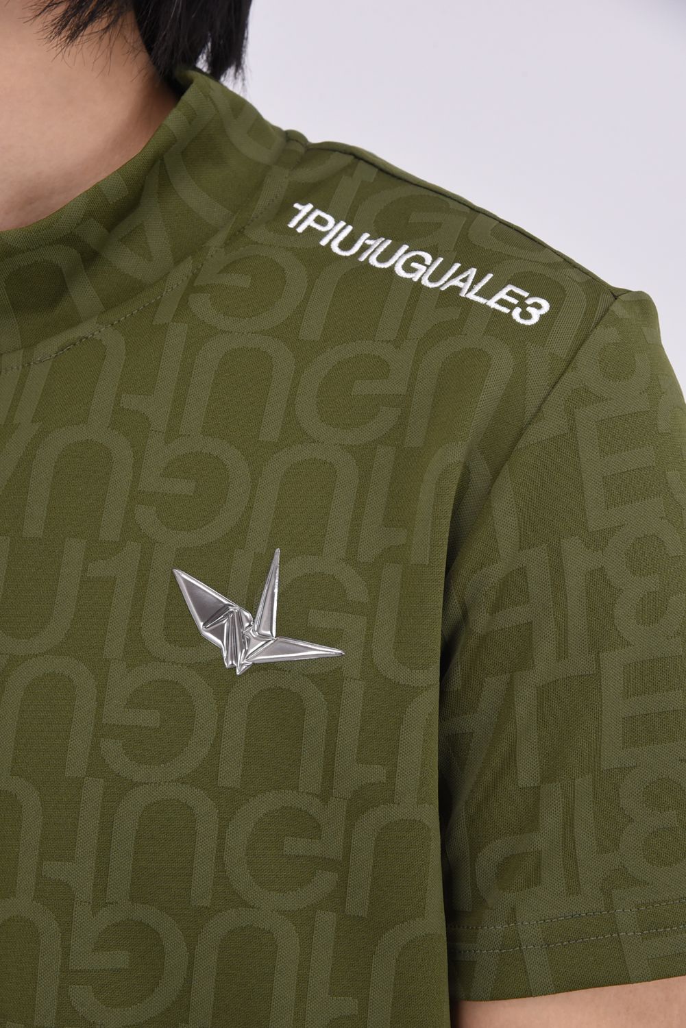 【26SS】 JACQUARD MOCK NECK  / ジャガード モックネック (カーキ)