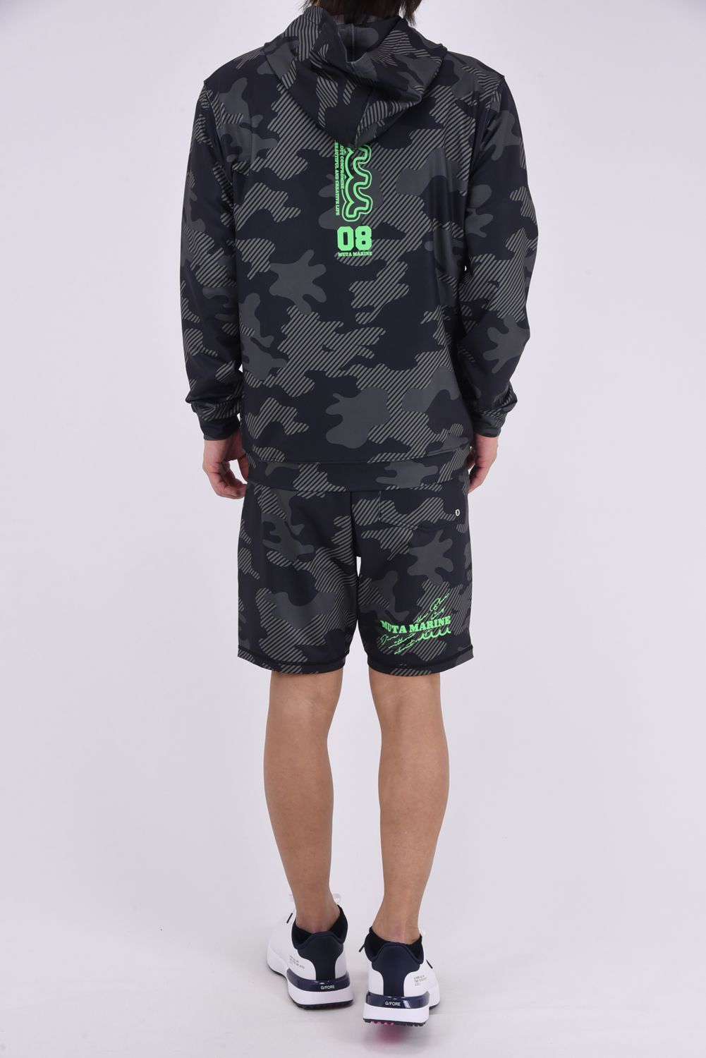 【26SS】 RUSH SHORT PANTS (DIAGONAL CAMO) / ダイアゴナルカモフラージュ ラッシュガード ショートパンツ (ブラック)