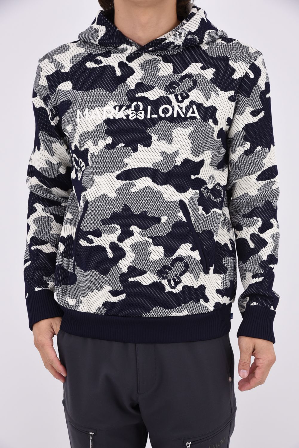 MARK ＆ LONA - 【26AW】 MERCURY CAMO JACQUARD KNIT HOODIE