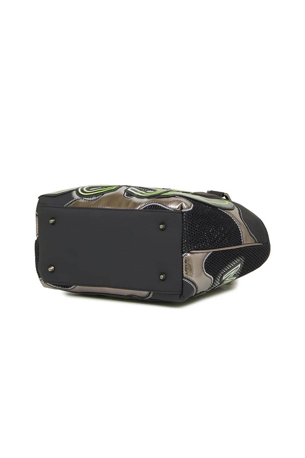 【26SS】 NITRO CAMO PANELED CART BAG / メッシュ生地 マルチカラー パッチワーク 2WAYカートバッグ (ブラック)