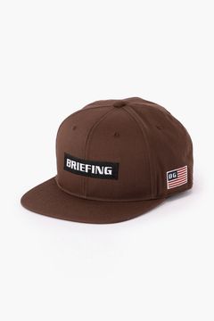 【26AW】 MEN’S BOX LOGO FLAT VISOR CAP / ボックスロゴ刺繍 フラットキャップ (ブラウン)