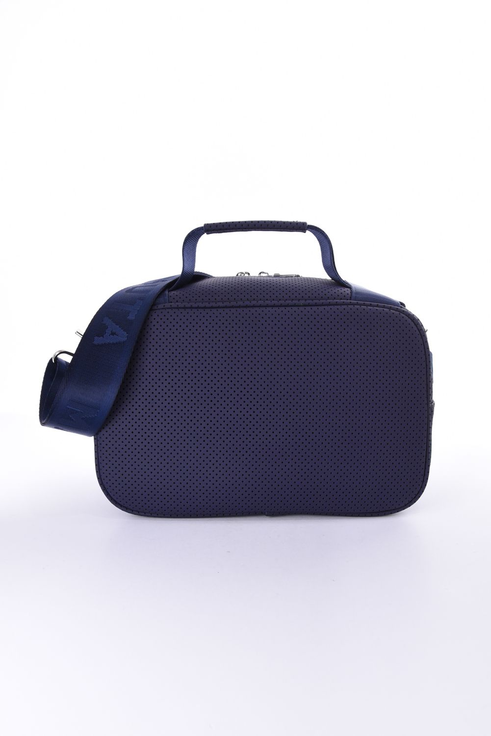 【26AW】 CONTINUA PUNCHING ETHICAL LEATHER POUCH BAG / パンチングエシカルレザー 2WAYポーチバッグ (ネイビー)