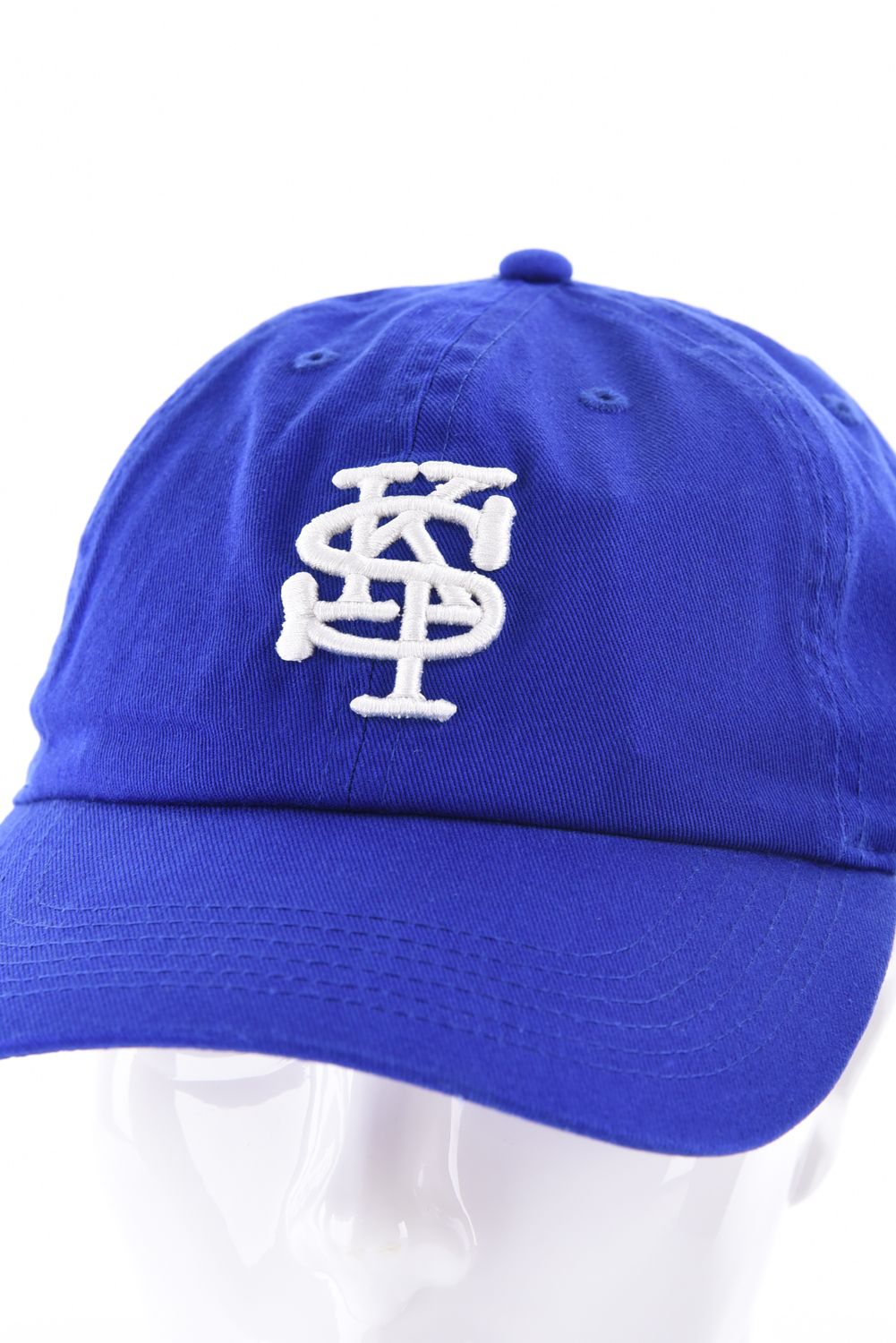 【26AW】 6 Panel Cap（SPK monogram） / 3Dロゴ刺繍 キャップ (ブルー)