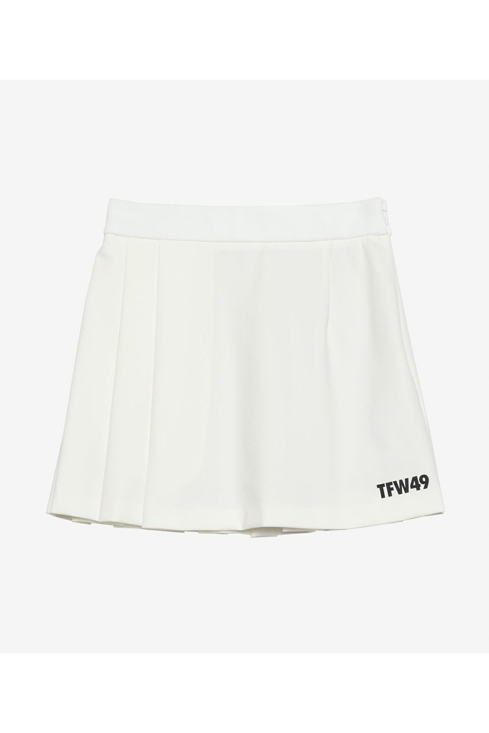 【25AW】【レディース】 WRAP PLEATED SKIRT / ダンボール素材 ウエストリブ バックプリーツスカート (ホワイト)