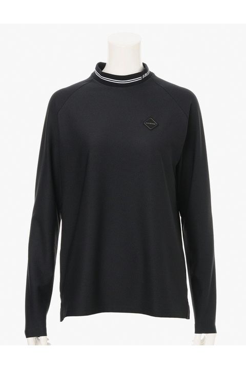 【26SS】【レディース】 WS MESH MINI LINE LS HIGHNECK RF / メッシュ素材 ロングスリーブ モックネックTシャツ (ブラック)