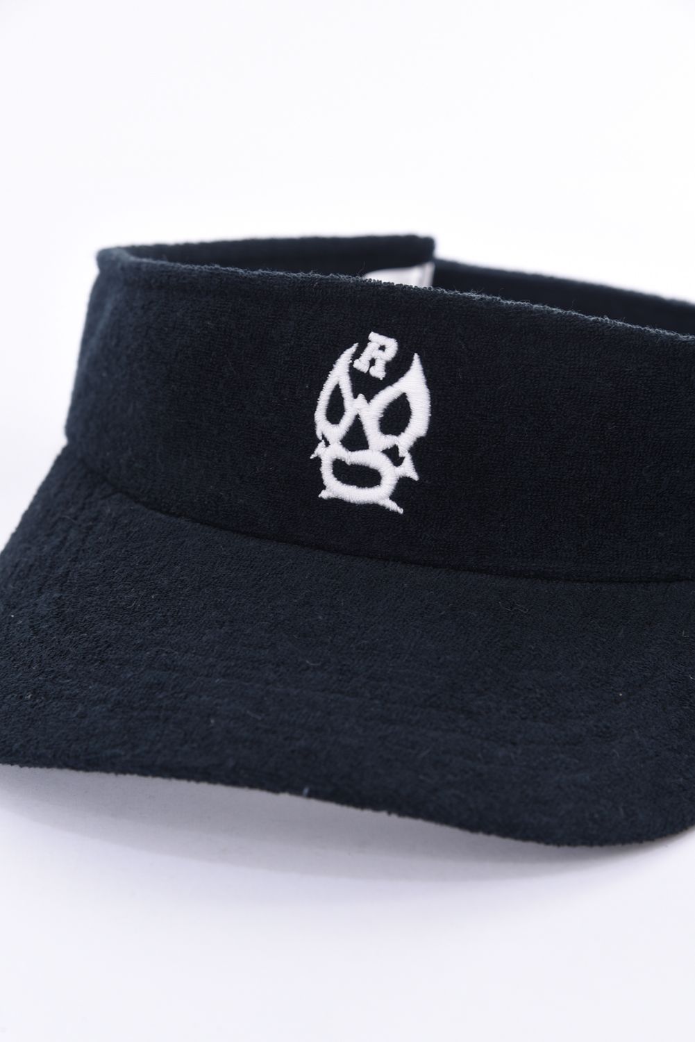 PILE VISOR / ルチャロゴ 刺繍 パイル サンバイザー (ブラック)