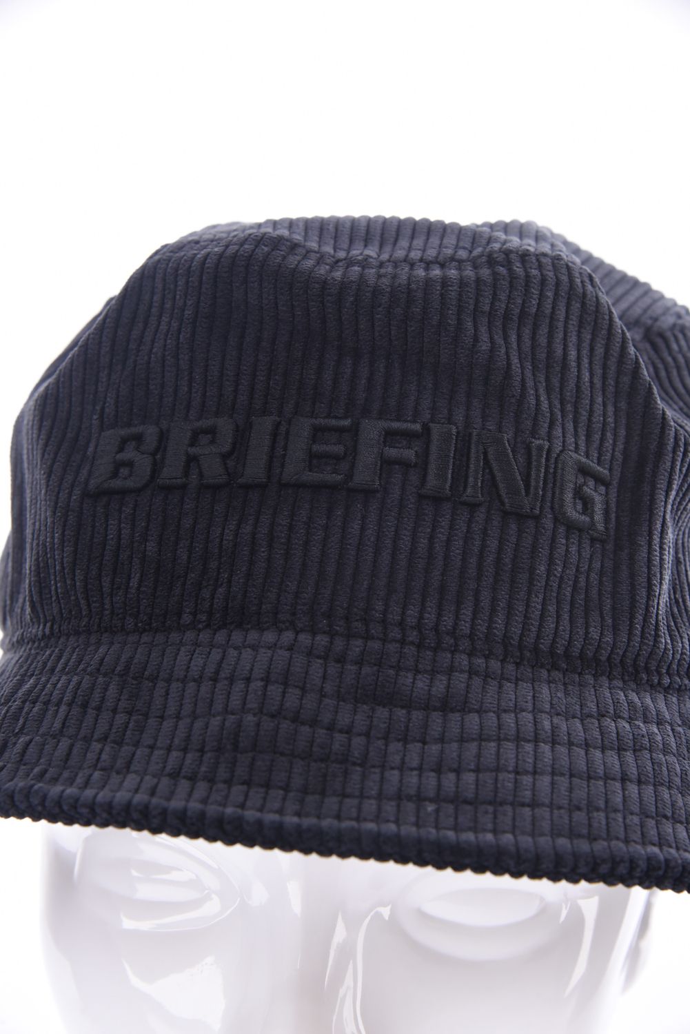 MEN’S CORDUROY HAT / ブランドロゴ刺繍 コーデュロイバケットハット (ブラック)