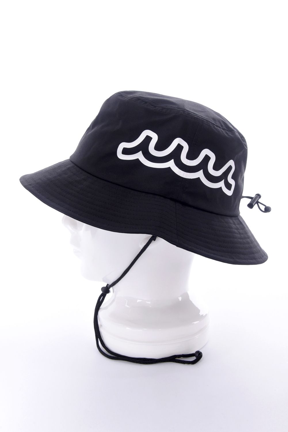 REIN BUCKET HAT / 防水 ロゴ バケットハット (ブラック)