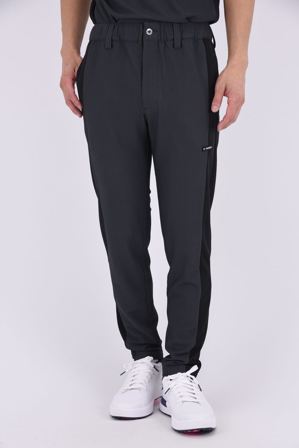 【26SS】 DRY WAFFLE SWITCH TAPERD PANTS / ドライワッフル サイド切り替え テーパードパンツ (チャコールグレー)