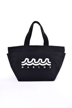 【26SS】 WAVE LOGO ECO BAG / ウェーブロゴ コットンエコバッグ (ブラック)